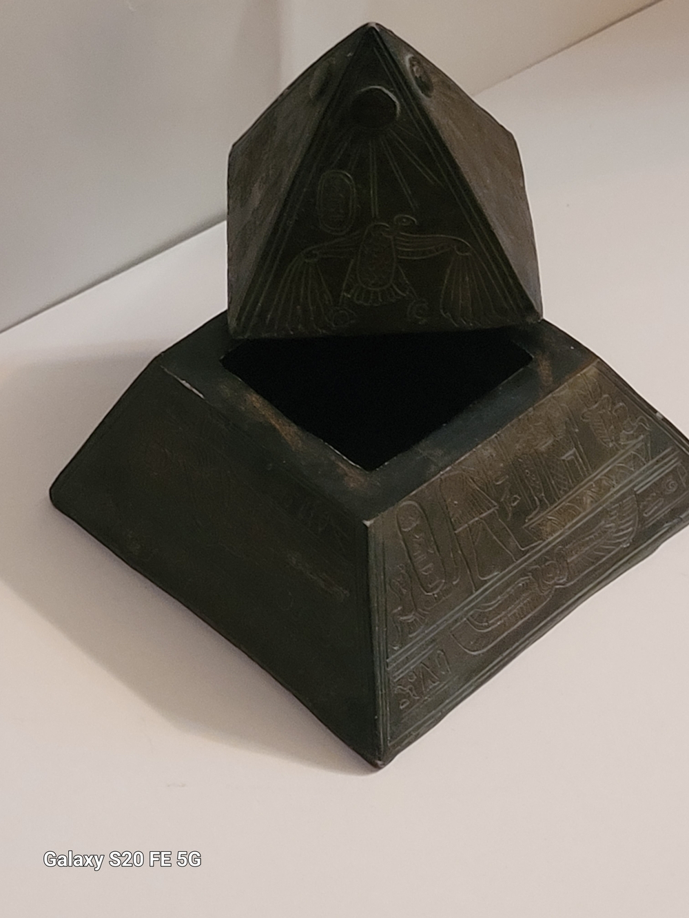Bronze Pyramid Decorative Box - Dark Bronze Home Art